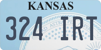 KS license plate 324IRT