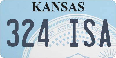 KS license plate 324ISA