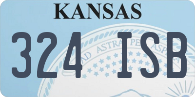 KS license plate 324ISB