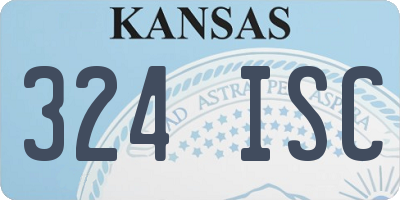KS license plate 324ISC