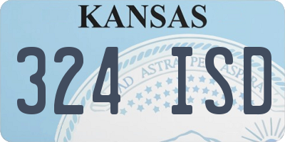 KS license plate 324ISD
