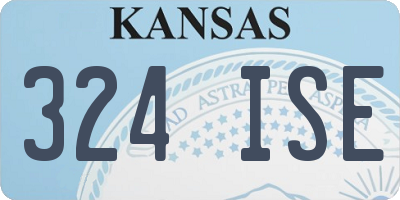 KS license plate 324ISE
