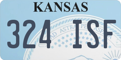 KS license plate 324ISF