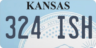 KS license plate 324ISH