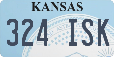 KS license plate 324ISK