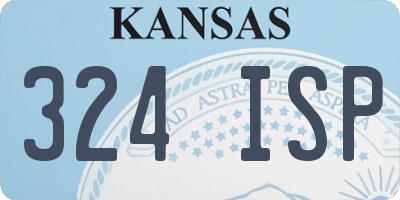 KS license plate 324ISP