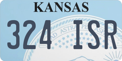 KS license plate 324ISR