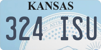 KS license plate 324ISU