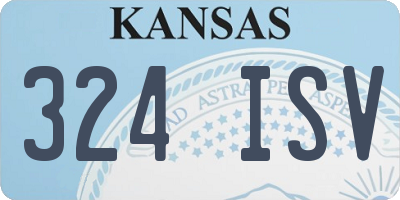 KS license plate 324ISV