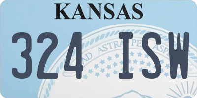 KS license plate 324ISW