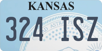 KS license plate 324ISZ