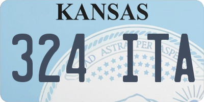 KS license plate 324ITA