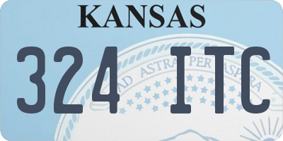 KS license plate 324ITC