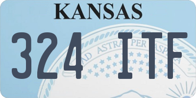 KS license plate 324ITF