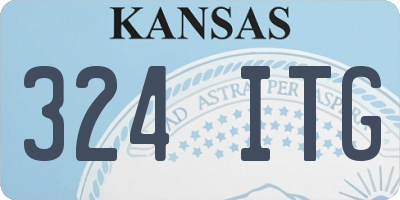 KS license plate 324ITG