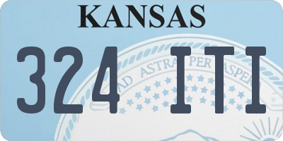 KS license plate 324ITI