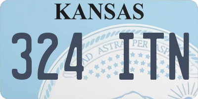 KS license plate 324ITN