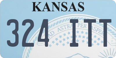 KS license plate 324ITT