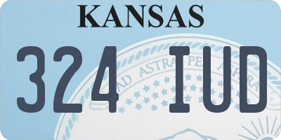 KS license plate 324IUD