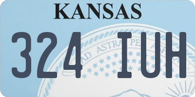 KS license plate 324IUH