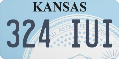 KS license plate 324IUI