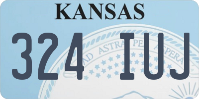 KS license plate 324IUJ