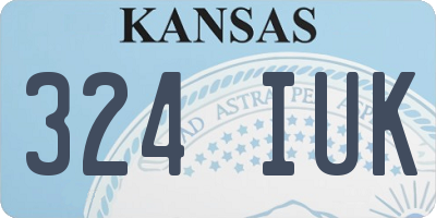 KS license plate 324IUK