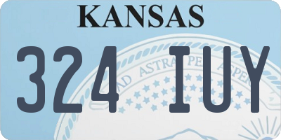 KS license plate 324IUY