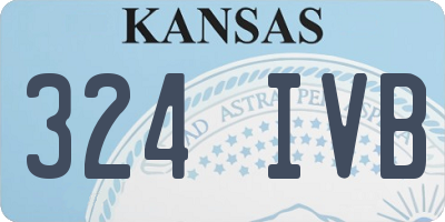 KS license plate 324IVB