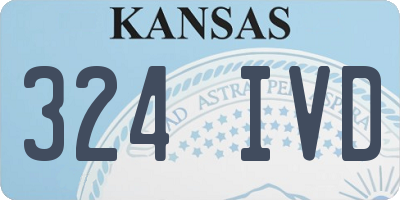 KS license plate 324IVD