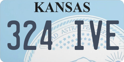 KS license plate 324IVE