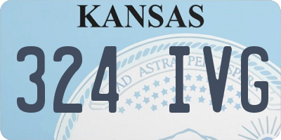 KS license plate 324IVG