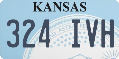 KS license plate 324IVH