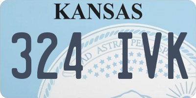 KS license plate 324IVK