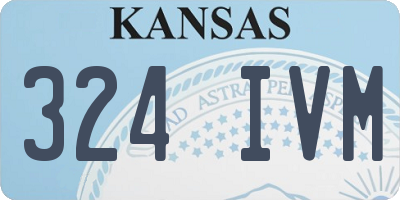 KS license plate 324IVM