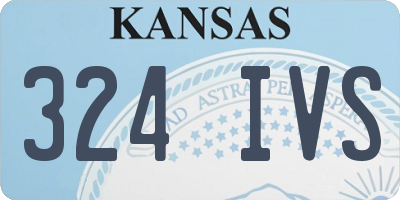 KS license plate 324IVS