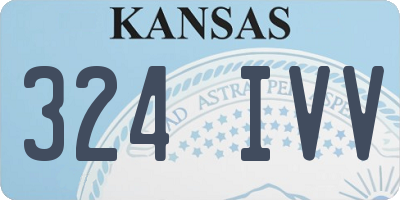 KS license plate 324IVV
