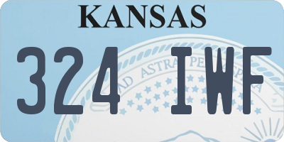 KS license plate 324IWF
