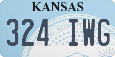 KS license plate 324IWG