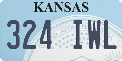 KS license plate 324IWL