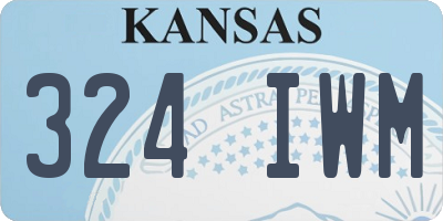 KS license plate 324IWM