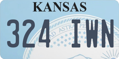 KS license plate 324IWN