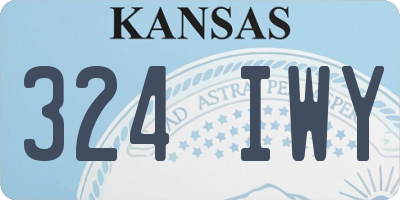 KS license plate 324IWY