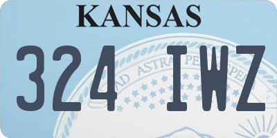 KS license plate 324IWZ