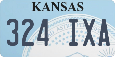 KS license plate 324IXA