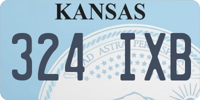 KS license plate 324IXB