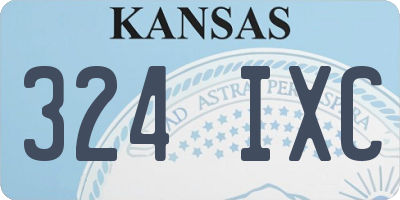 KS license plate 324IXC