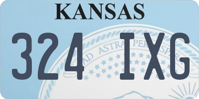 KS license plate 324IXG