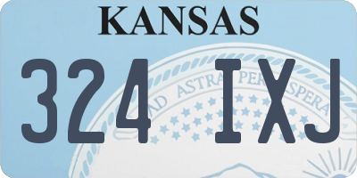 KS license plate 324IXJ