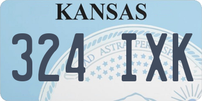 KS license plate 324IXK